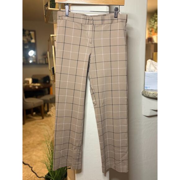 Amanda + Chelsea Brown Ponte Straight Leg Pants Size 8 Fits Small - Picture 3 of 6